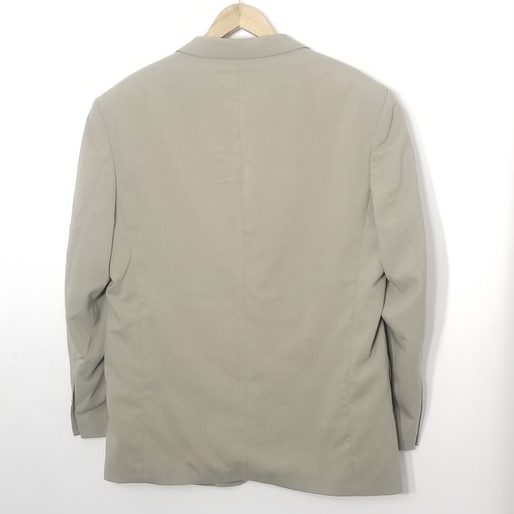 Vintage Boulevard Club Khaki  Oversized Professor Wool Blend Blazer Sport Pocket - Picture 6 of 10